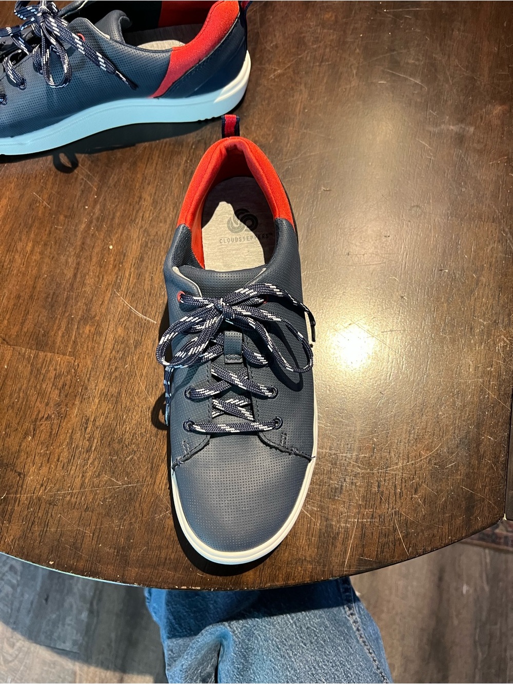 Cloudsteppers by Clarks Navy and Red Low-Top Athletic Sneakers - Picture 7 of 9